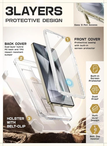 SUPCASE for Samsung Galaxy S25 Ultra Military-Grade Protection Case 2 Set Cover - Picture 16 of 38