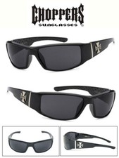Mens Choppers Outdoor Biker Sport Motocycle Sunglasses Shiny Black Frame C38