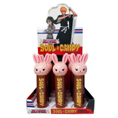 #ad 12 Ct Display of Bleach Soul Candy Strawberry Flavored Chappy Candy Dispensers $21.24