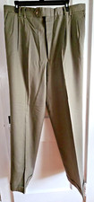 VTG EXECUTIVE 100 pure wool USA made pleated cuffed dress pant brown 38W 32L