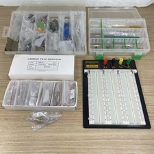 Breadboard MB-106 4-Post Jumper Wires Resistors Extras Bundle Lot