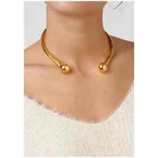 UNODE50 GOLD PLATED CHOKER ZEN NECKLACE - BNWT