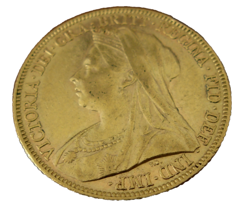 Australia 1898M Gold 1 Sovereign AU Melbourne Mint Victoria - Afbeelding 1 van 2