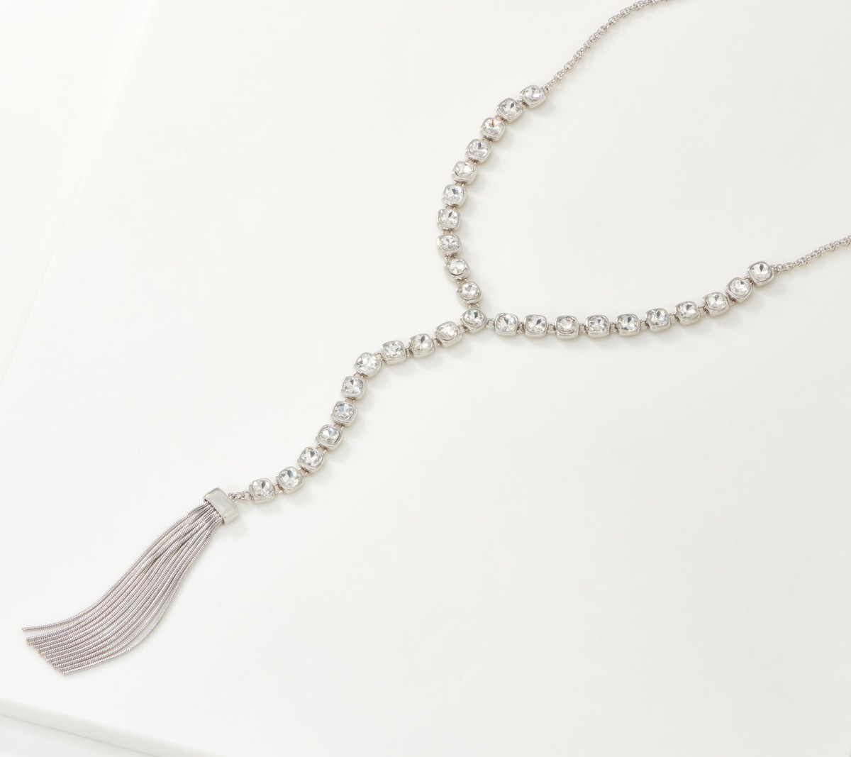 Tassel Necklace Susan Graver Necklaces Susan Graver Silvertone