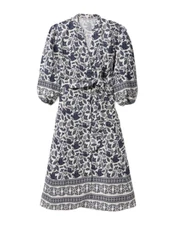 NWT Boden Addie in Ivory Meadow Flight Birds Linen Midi Shirt Dress US 6 / UK 10