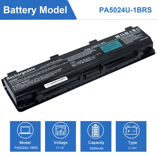 Battery For Toshiba Satellite PA5025U-1BRS PA5024U-1BRS C850 C855 C855D C55 L875 - Picture 4 of 12