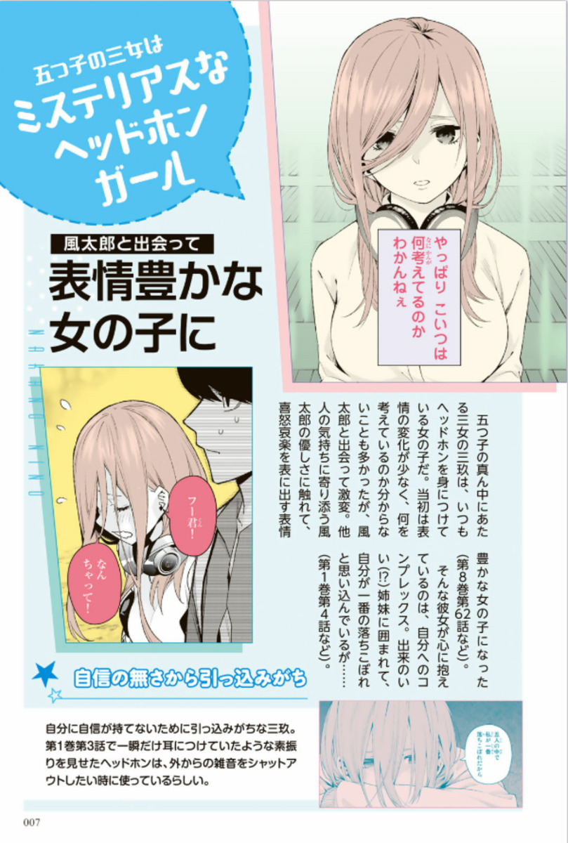 The Quintessential Quintuplets Character Book Miku – Japanese Book Store