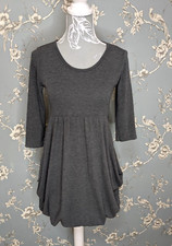 Caroline Morgan Babydoll Dress Size 8-10 grey Jersey long sleeve Casual