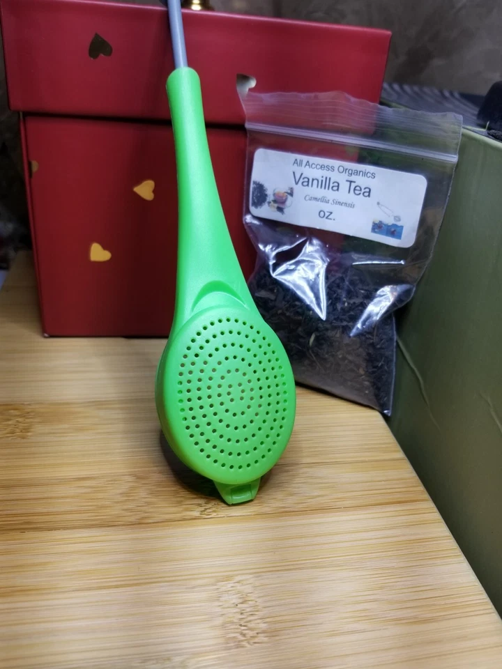 Infusor de té verde con émbolo - Filtro de malla de acero inoxidable, para té de hojas sueltas Foto 4 de 4