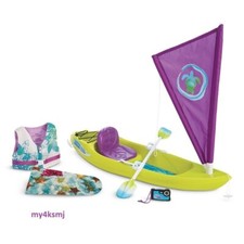 American Girl LEA'S Ocean KAYAK Boat SET per Lea DOLL include GILET paddle camera