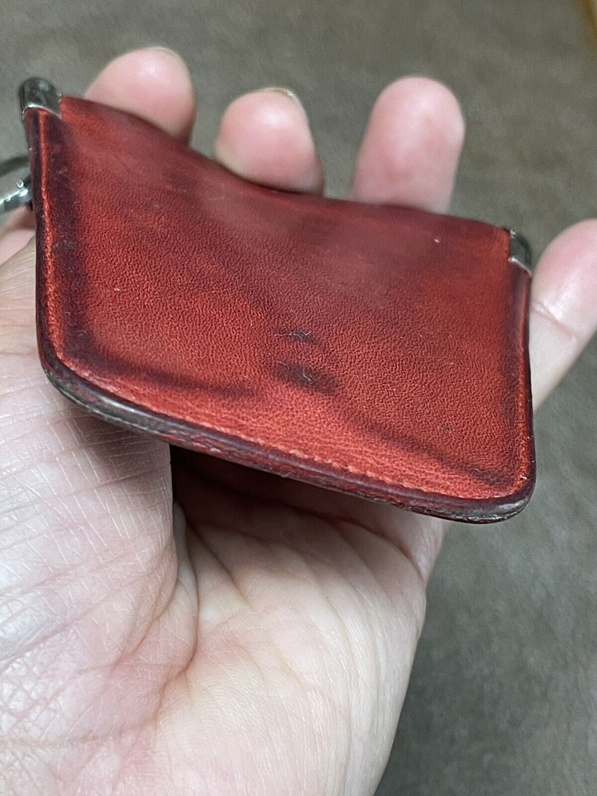 Vintage 1980s Coach Red Leather SQUEEZE CASE w/ K… - image 11