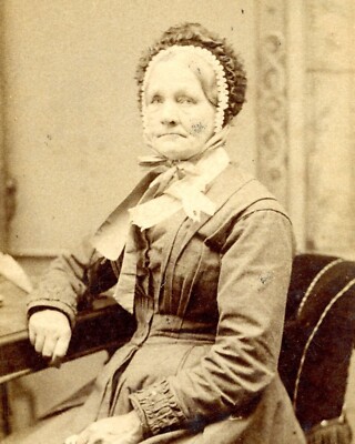 Antike CDV Carte de Visite William Shephard East St Bridport viktorianische Dame #4