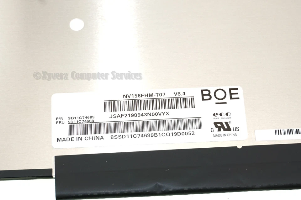 SD11C74689 NV156FHM-T07 V8.4 OEM  LENOVO DISPLAY LCD 15.6 HD 3 15ITL6 82H8(AC85) - Image 3 of 4
