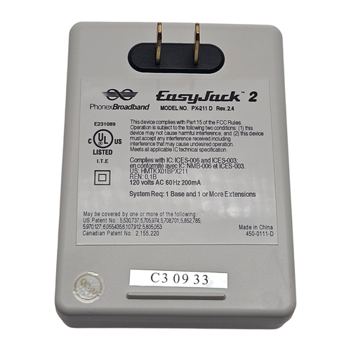 Phonex Broadband Easy Jack 2 przedłużacz PX-211 D Rev 2.4 - Zdjęcie 6 z 9