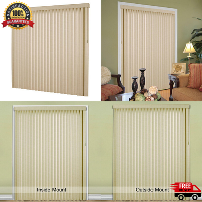 Vertical Window Blinds Pvc Sliding Glass Doors Patio Privacy Blackout 78x84 Inch