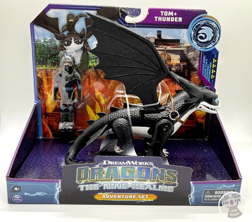 Dreamworks Dragons Nine Realms Tom and Thunder Night Light Dragon Rider - 第 1/6 張圖片