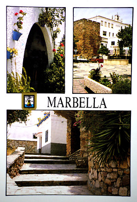 AK Spanien Andalusien Marbella Steinpflaster Straße Luxus Urlaub Reisen