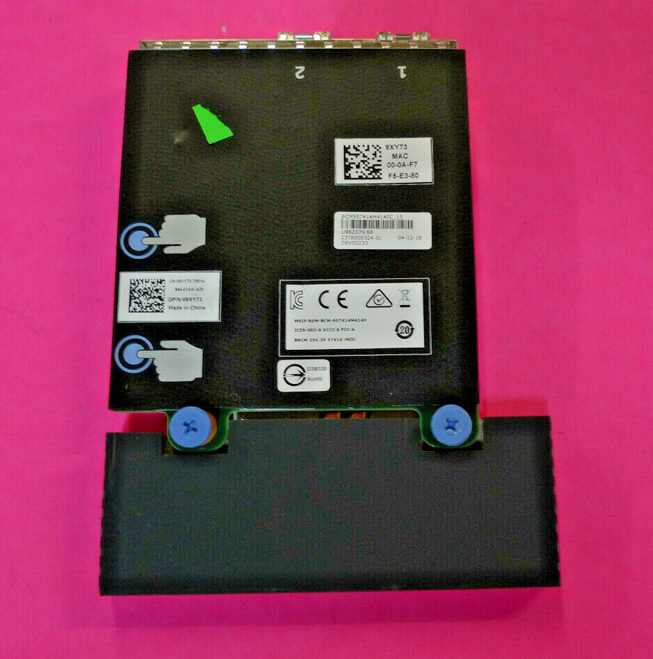 GENUINE Dell Broadcom 57414 Dual Port 25Gb SFP28 Network Daughter