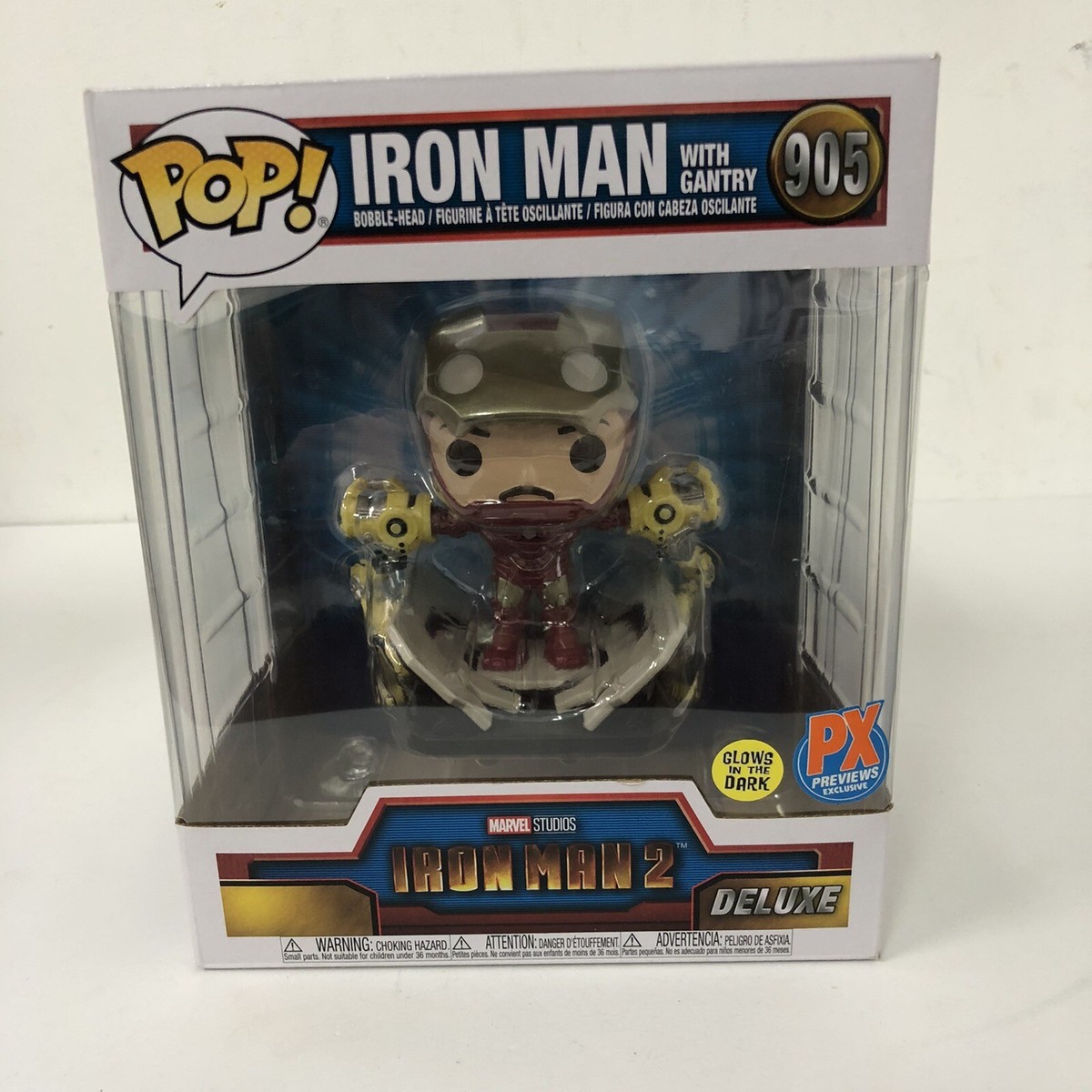 アメコミ Funko Pop! Iron Man with Gantry 905 Amazon.com: Pop! Iron Man 2: Iron Man MKIV with Gantry Glow