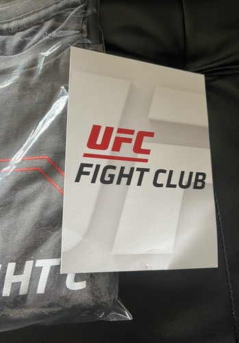 NEW UFC Fight Club T-Shirt Octagon Logo XL Grey & LETTER official - Picture 3 of 16