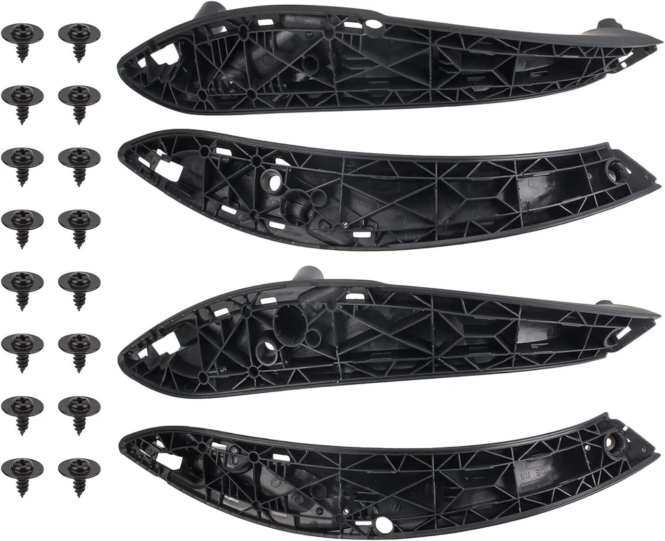 4 Pcs For BMW F30 F80 F31 Front Left & Right Inner Trim Door Pull Handle Black - Image 2 of 4