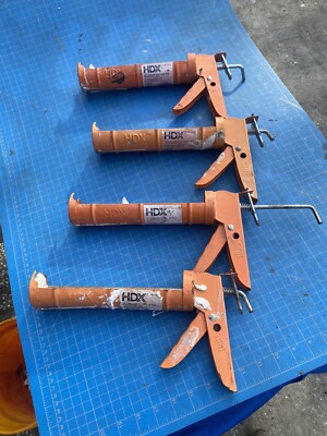 HDX Home Depot Caulking Caulk Gun 4 Lots Used Works Tested.