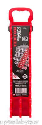 TEKTON 10-Slot Screwdriver Organizer - Red Poly Tool Holder With Stubby Insert