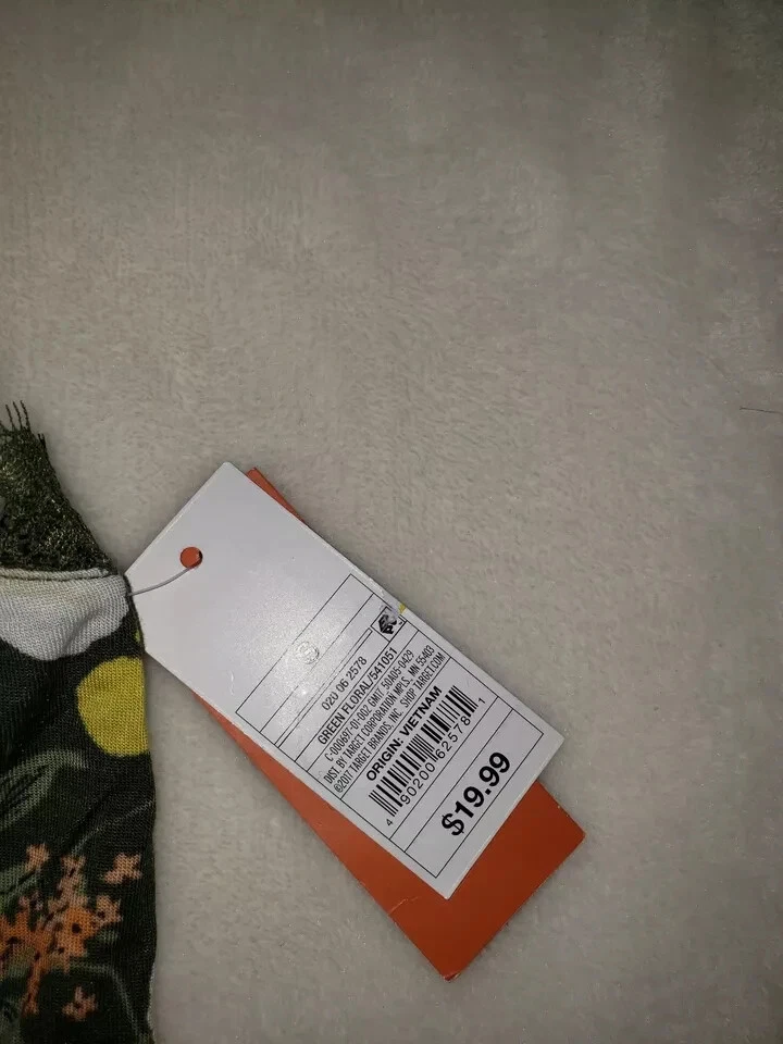 Camiseta sin mangas Gilligan & O'Malley para mujer Total Comfort súper suave verde floral S Foto 2 de 3