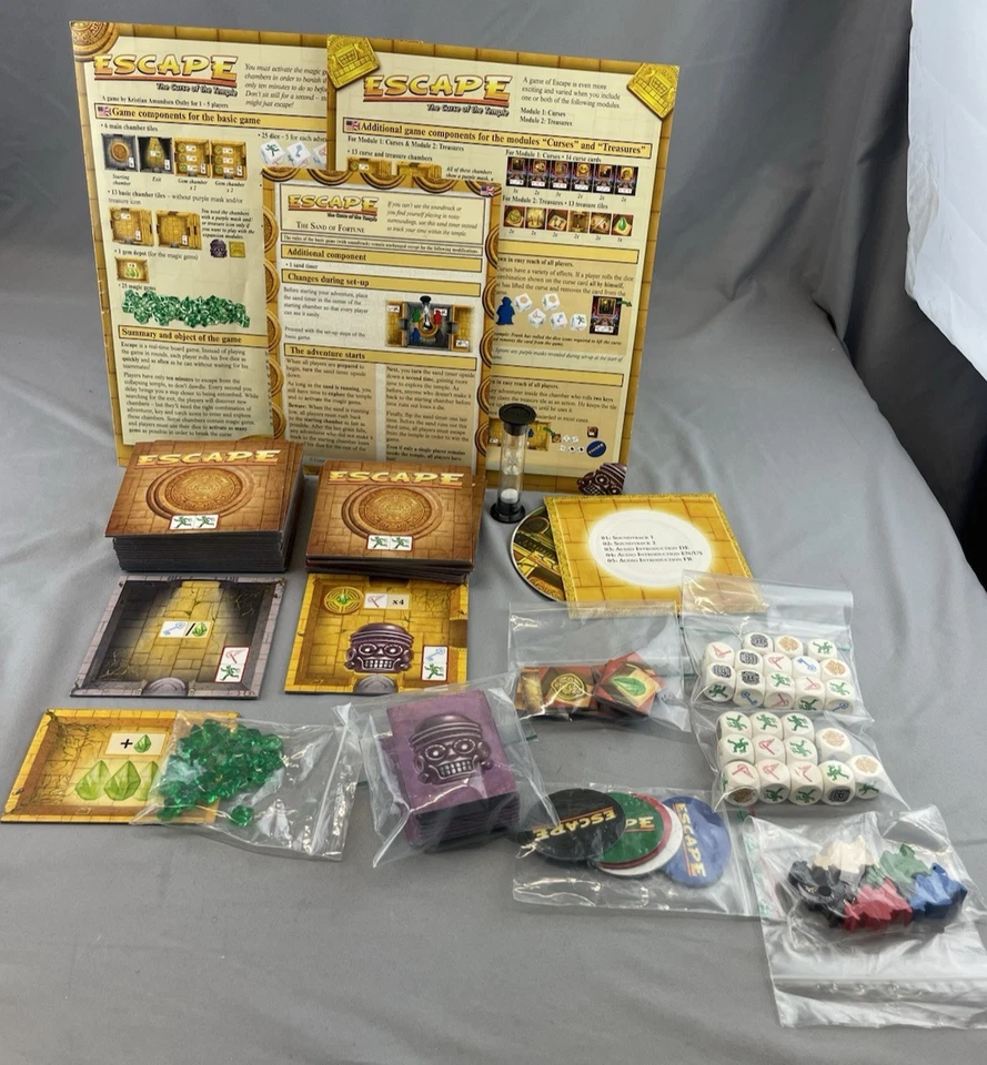 Escape The Curse Of The Temple & Modules 1 & 2 Queen Games 2012 Complete - Image 4 of 4