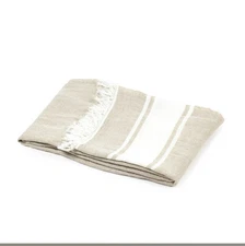Libeco Bath Towel The Belgian Linen Flax Stripe 43x71 NEW