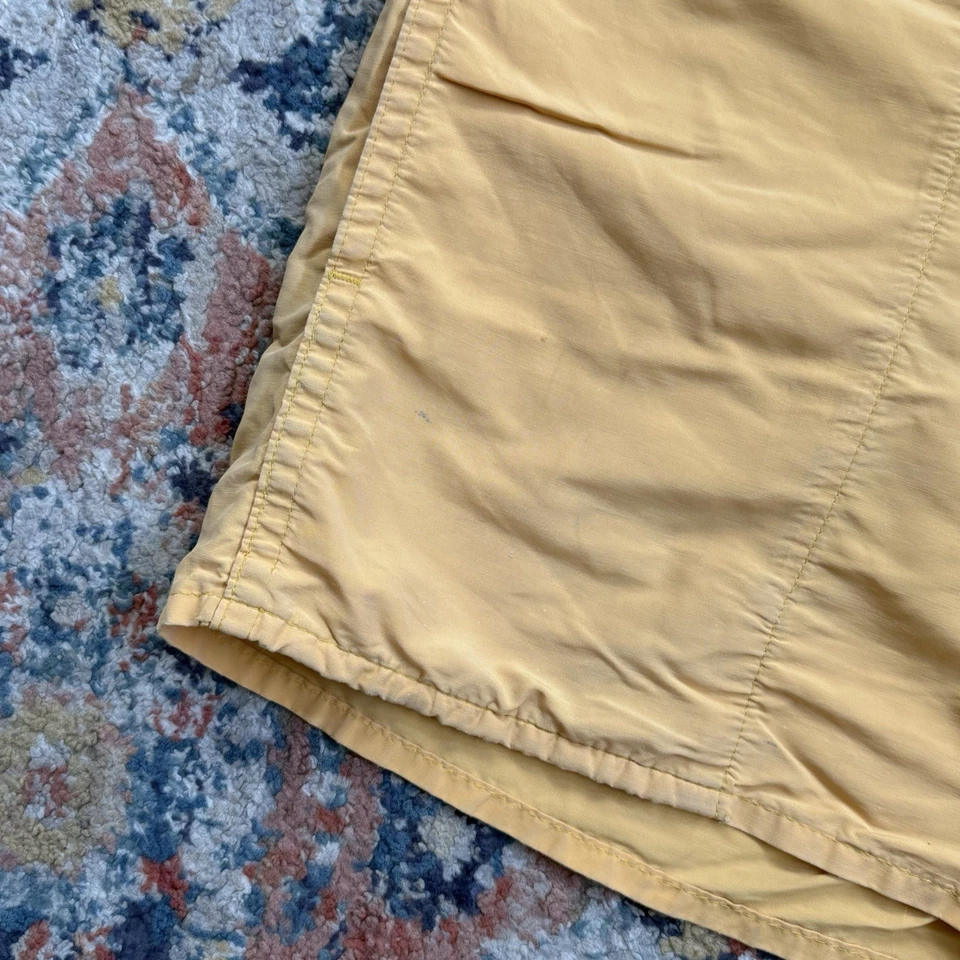 VINTAGE Pantalones Cortos Patagonia Para Hombres Grandes Naranja Melocotón Bolsos Bañador Plisados Años 90 Foto 3 de 4