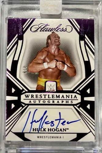 2024 Panini Flawless WWE Hulk Hogan Wrestlemania Auto Amethyst 4/8-See Pics.