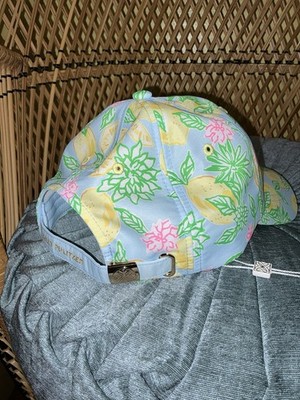 Lilly Pulitzer NWT Logo Run Around Hat Bluette Make Lemonade 