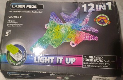 Helicopter Laser Pegs Lighted Construction Set Variety 12-in-1 Warbird Knight