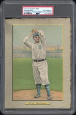 PSA AUTH 1911 T3 TURKEY RED GEORGE BELL DODGERS HOF CABINETS RED BACK SD