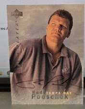 1995-96 Upper Deck Be A Player Hockey Auto Rudy Poeschek