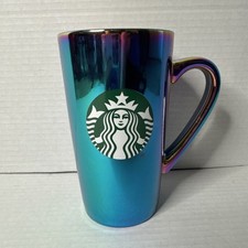 Starbucks 2022 Holiday Mug 16oz Rainbow Iridescent Oil Slick Holographic Cup