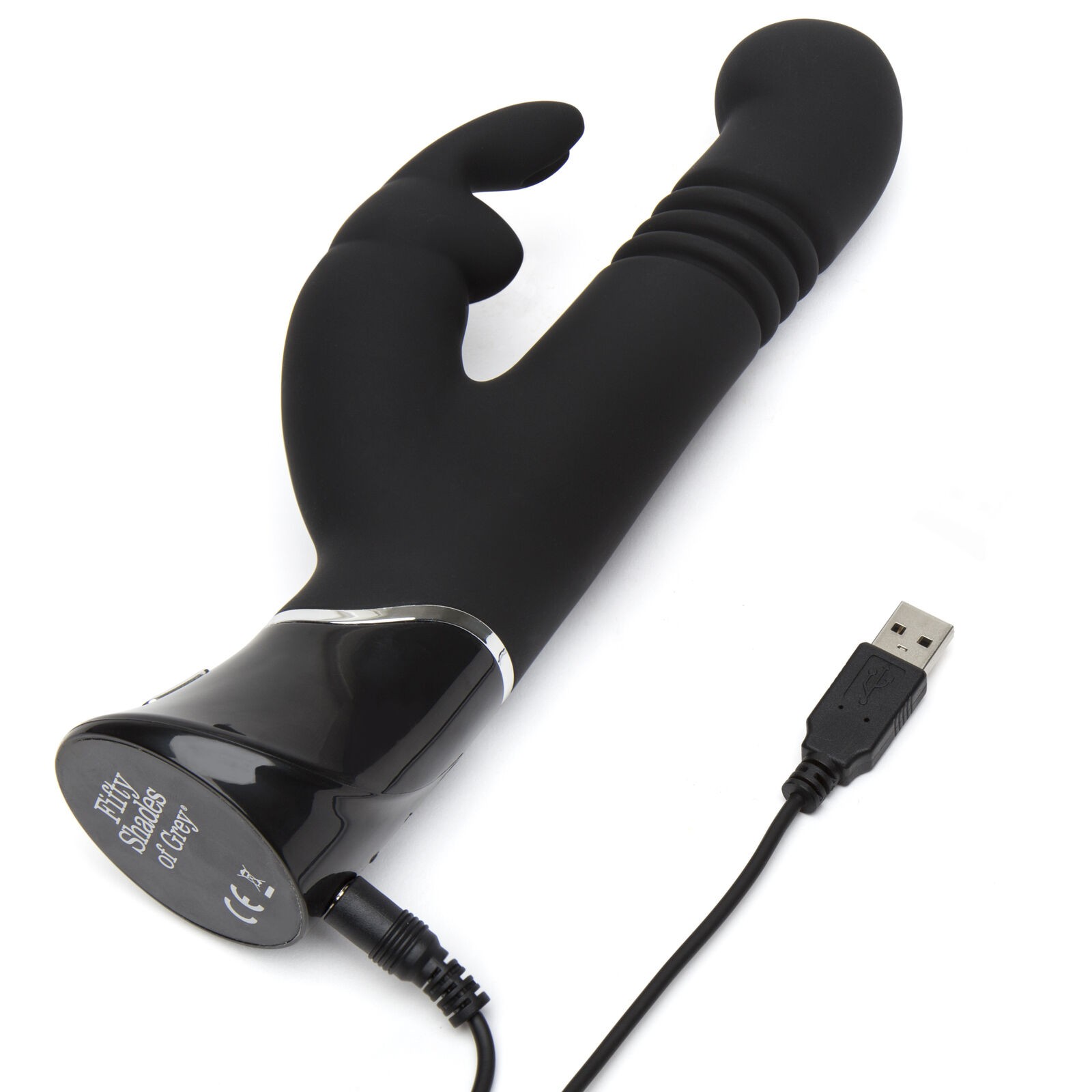 Fifty Shades of Grey Greedy Girl Thrusting Rabbit Vibrator - Black - Image 2