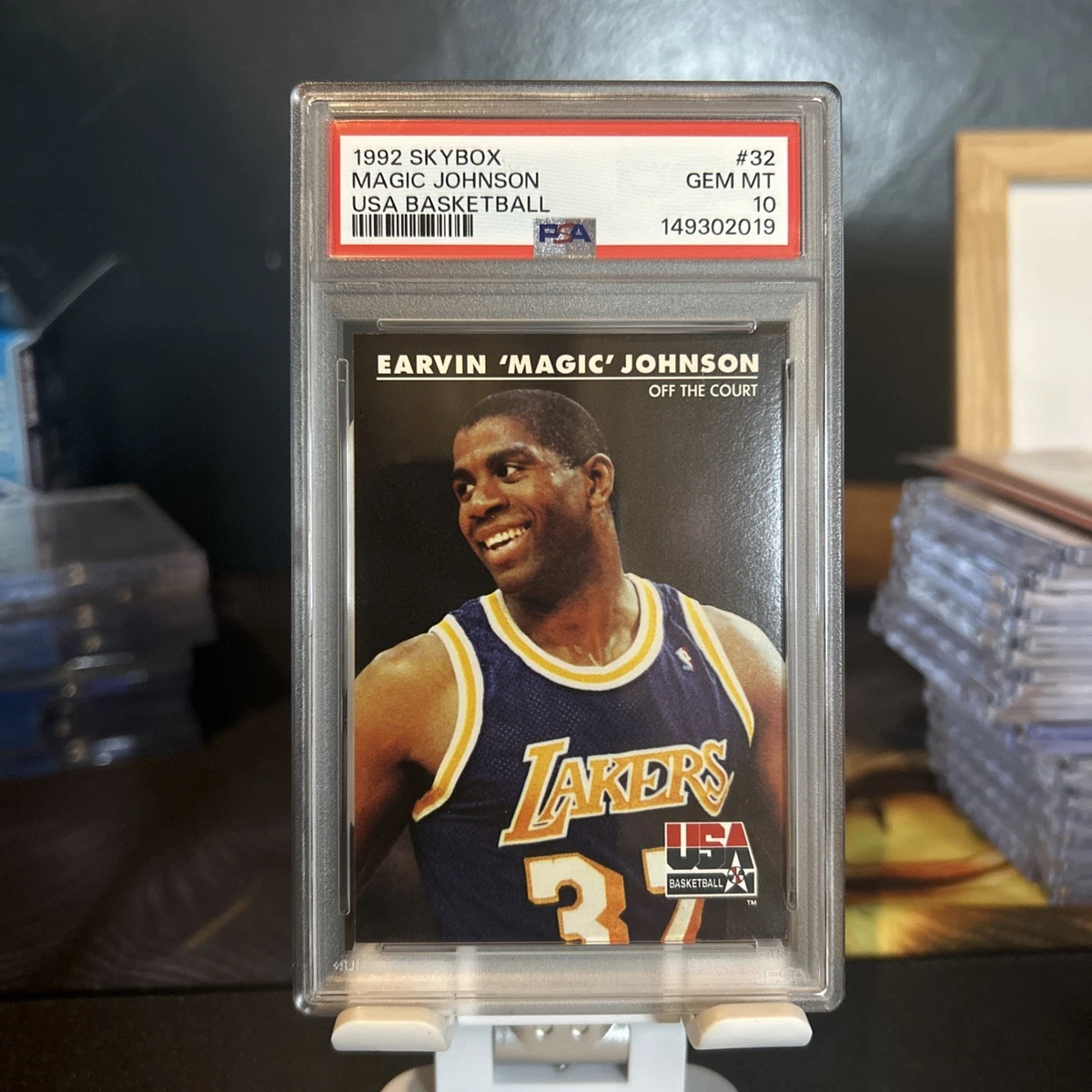 Magic Johnson Professional Sports Authenticator (PSA) Basketball