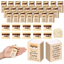 Wettarn 18 Sets Appreciation Gifts S'More Stress Balls with Thank You Gift Bo...