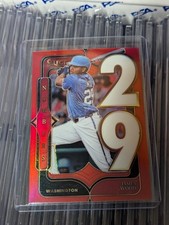 2025 Select Baseball James Wood #d /99 Red Prizm Numbers Washington Nationals