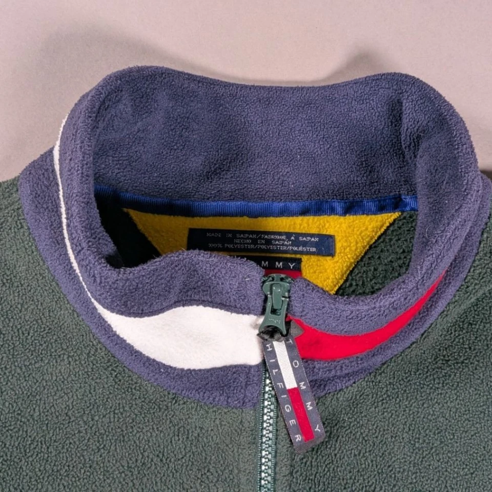 Pull pull Tommy Hilfiger — polaire — vert forêt — taille L - Photo 4/4