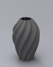 Aurelia Vase – Modern Spiral Design | 3D Printed Decorative Sculpture