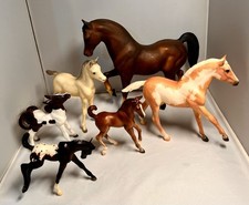 Lot of 6 Traditional Breyer Horses Various heights And Sizes