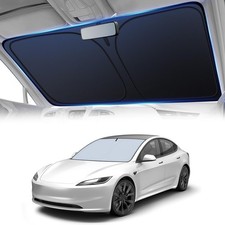 Windshield Sun Shade for Model 3  Model Y, 4-Layer Reflective Size: M 57x36 