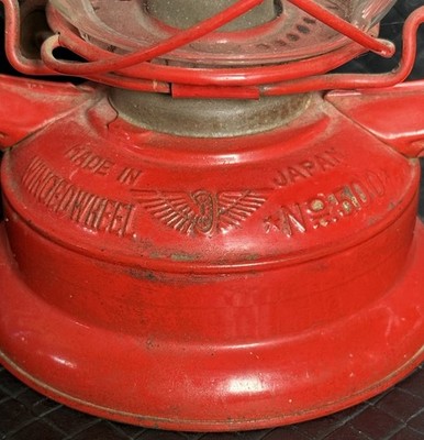 Bessho Lamp Factory WingedWheel 500 Hurricane Kerosene Lantern Red
