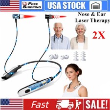 2PCS Earplug 650NM Laser Therapy For Ear And Nose Tinnitus  Rhinitis Relief US