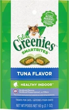 FELINE GREENIES SMARTBITES HEALTHY INDOOR Natural Treats for Cats, Tuna Flavor,