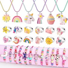 Kids Jewelry for Little Girl Toys 4-6 4-5, Toddler Jewelry Set for Costume  ...
