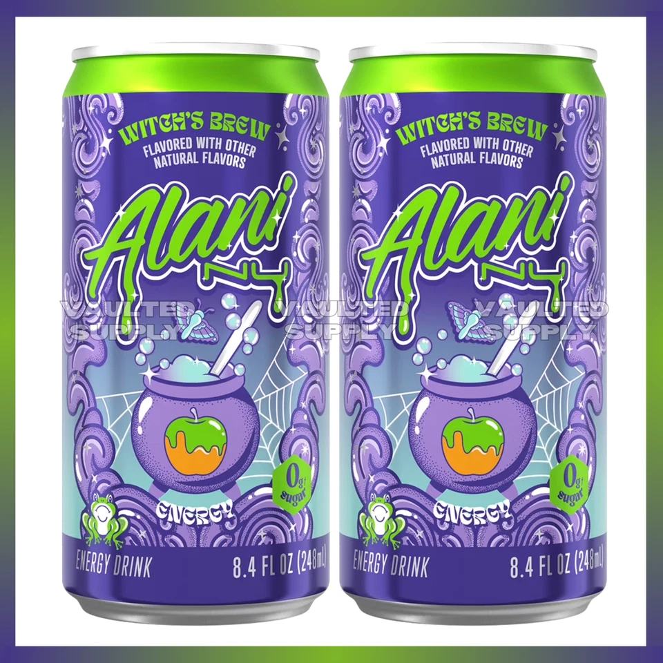 Alani Nu Energy Drink Mini Witches Brew 12 Pack | 8.4 fl oz Cans Zero Sugar - Image 4 of 4